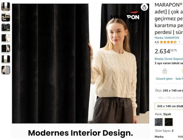 Krem kazaklı model siyah kadife karartma perdenin önünde kenarını tutuyor; modern mankenli ürün çekimi, Berlin.